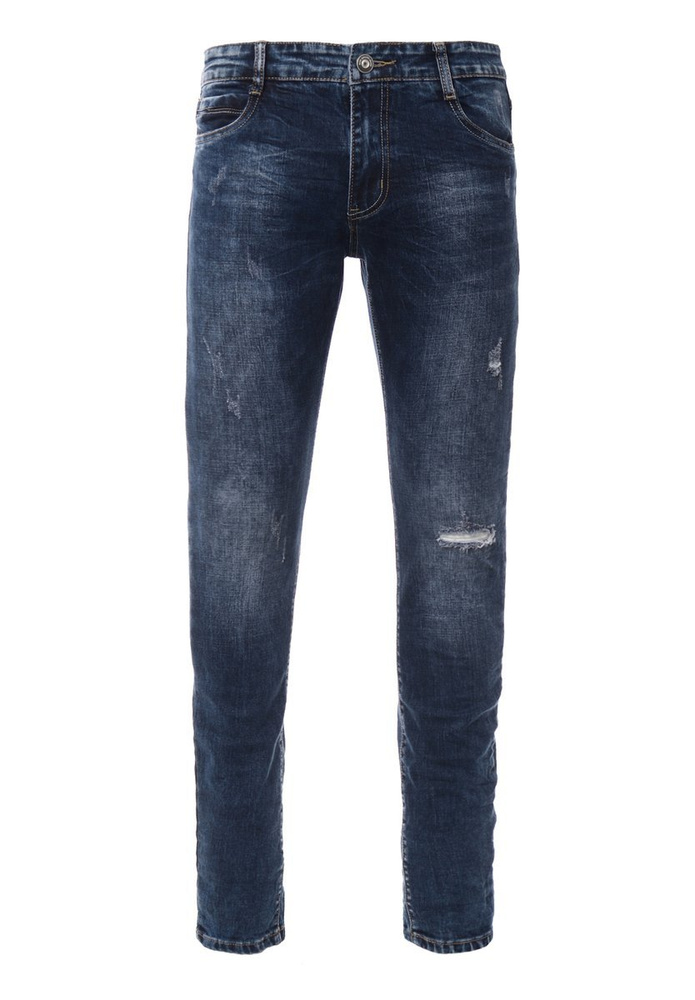 Męskie Spodnie Jeansowe Granatowe