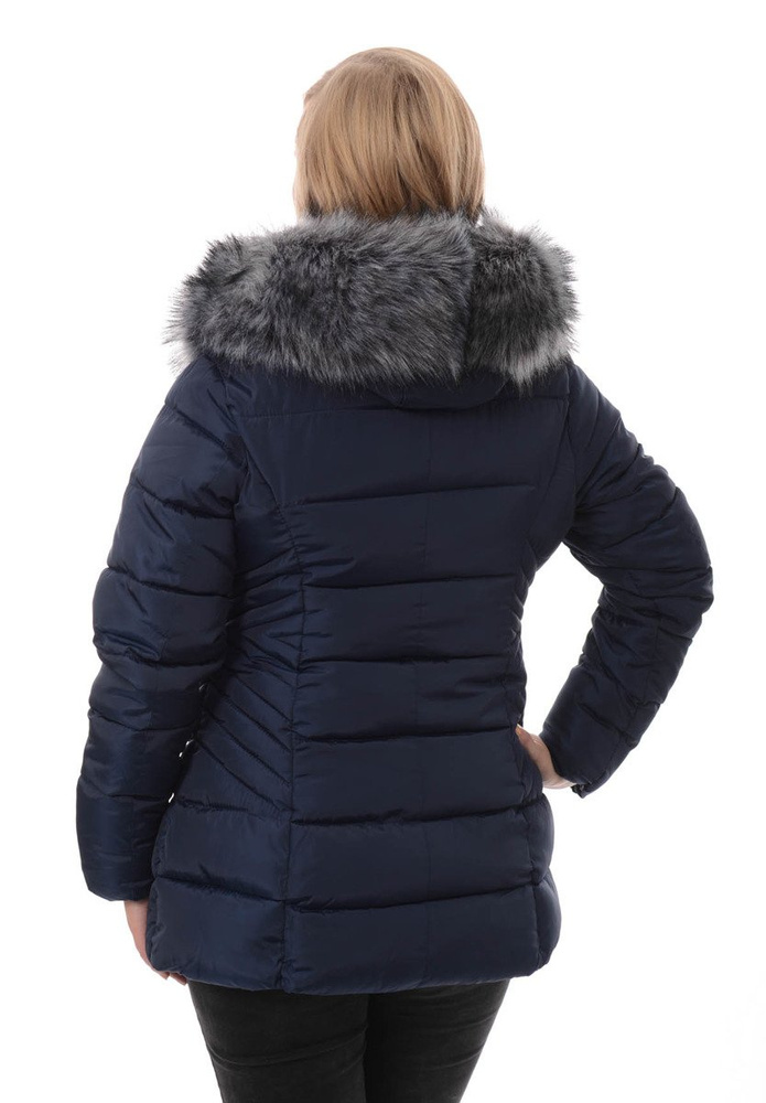 Damska Zimowa Ortalionowa Kurtka Granatowa