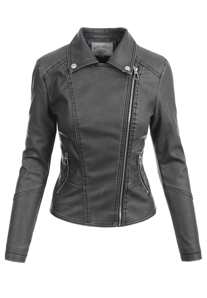 Damska Kurtka Ramoneska Elif Grafitowa