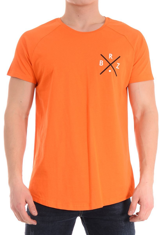 Męska Koszulka T-Shirt Nadruk Pomarańczowa