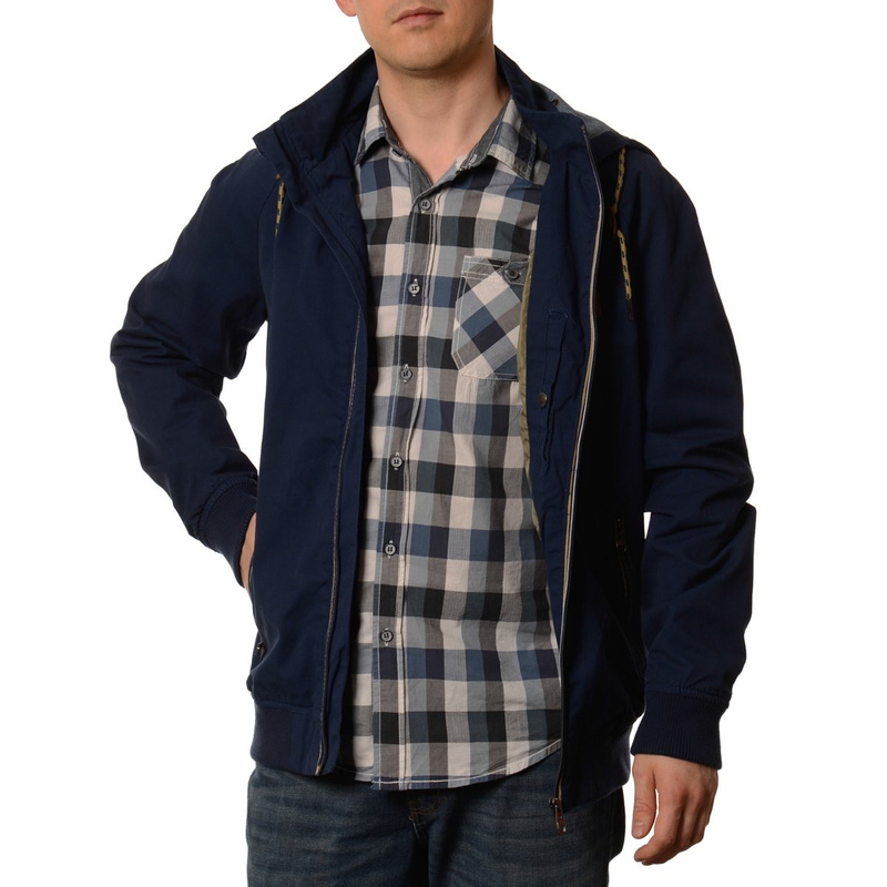 Męska Wiosenna - Jesienna Kurtka Niebieska