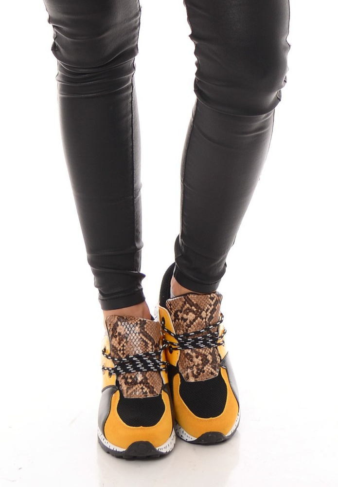 Damskie Sportowe Buty Zółte