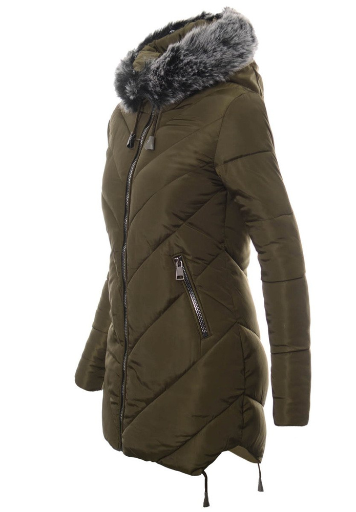 Damska Zimowa Kurtka Ortalionowa Lucyna Zielona