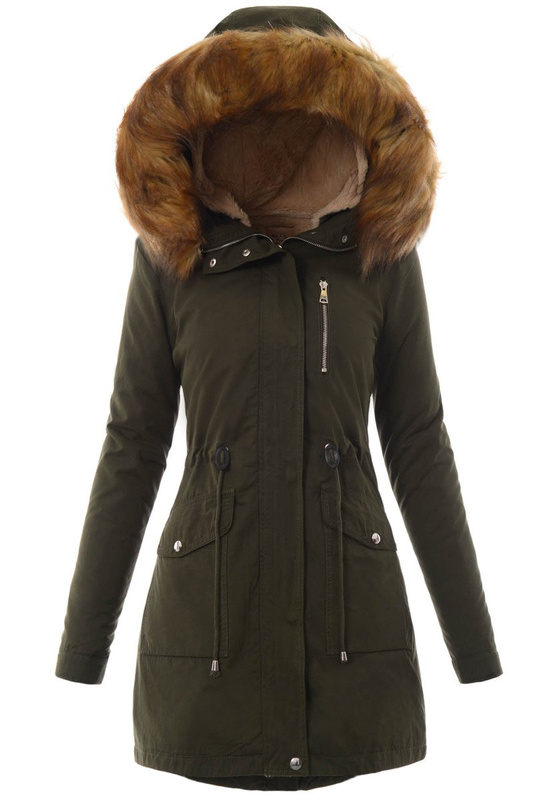 Damska Kurtka Parka Zimowa 2w1 Lidia Zielona