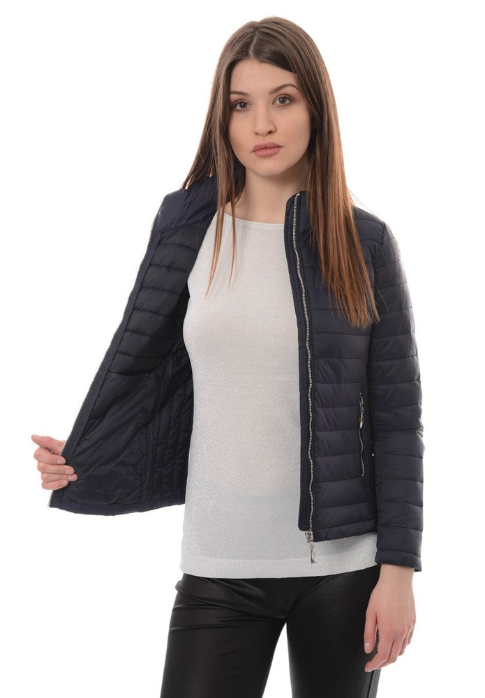 Damska Wiosenna Kurtka Granatowa