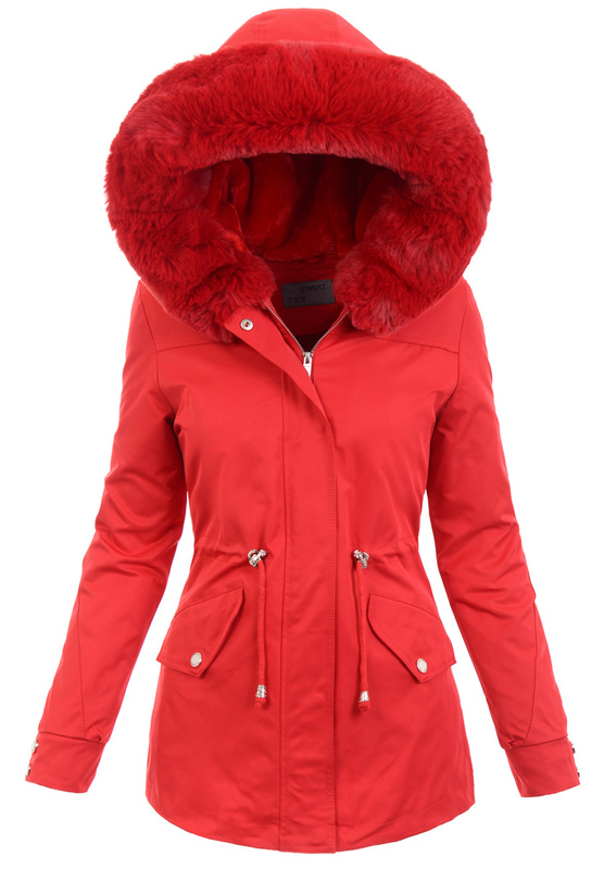 Damska Kurtka Parka Angelika Czerwona