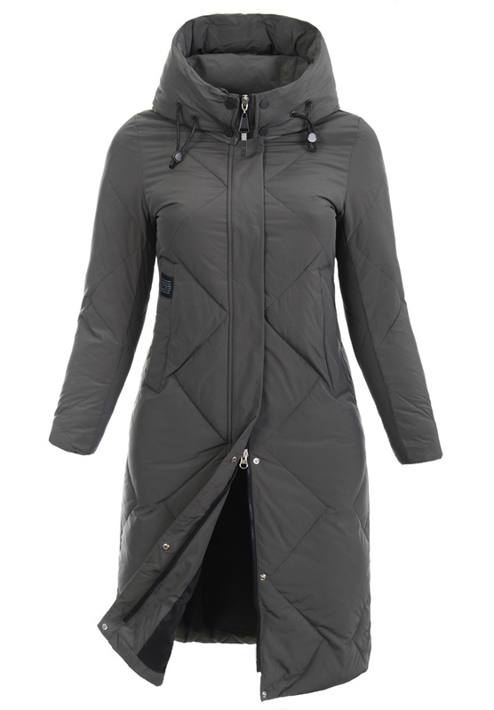 Damska Kurtka Pikowana Długa Natasza Grafitowa
