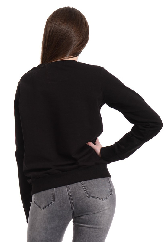 Damska Bluza Bawełniana Nadruk RIDE EAT SLEEP Czarna