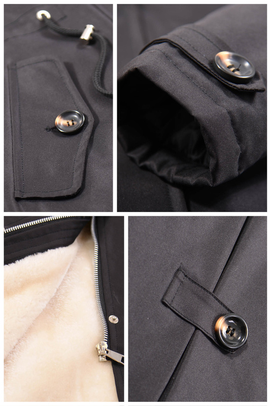 Damska Kurtka Parka Zimowa Selena Czarna