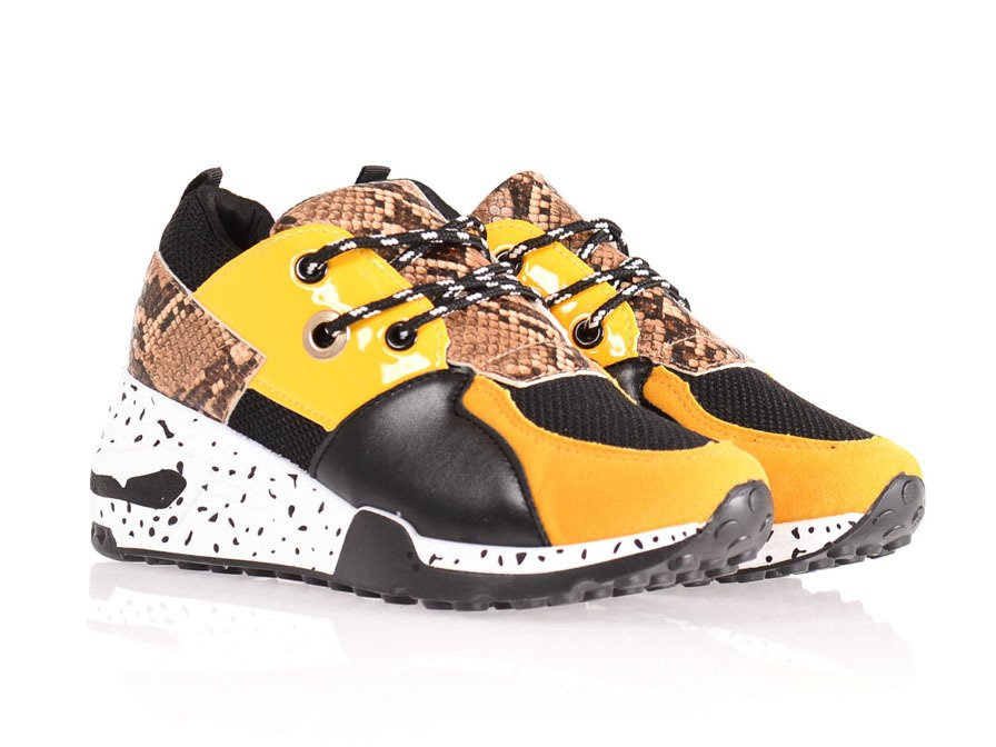 Damskie Sportowe Buty Zółte