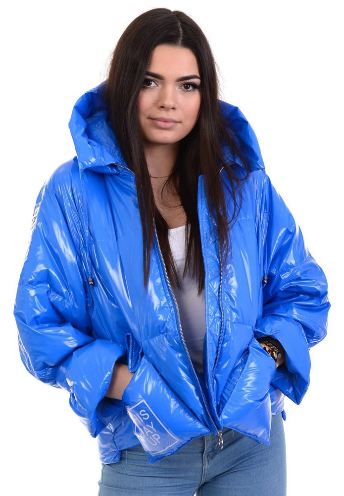 Damska Kurtka Oversize This Way Up Niebieska