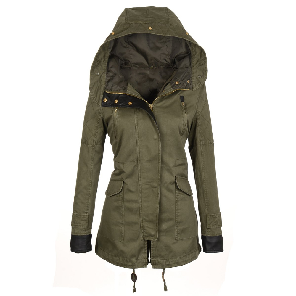 Damska Parka Kurtka Zimowa 2w1 Elena Zielona