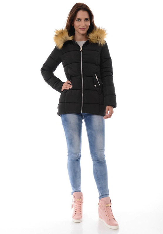 Damska Zimowa Kurtka Ortalionowa Czarna