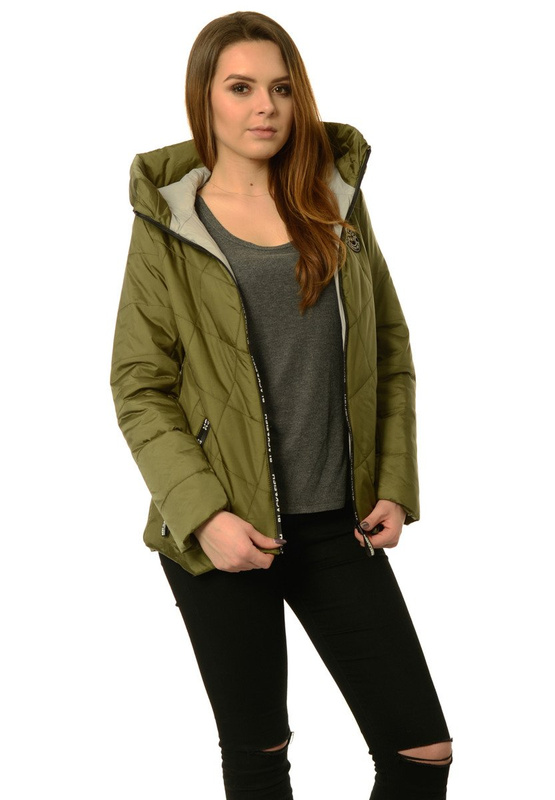 Damska Jesienna Wiosenna Kurtka Oliwkowa
