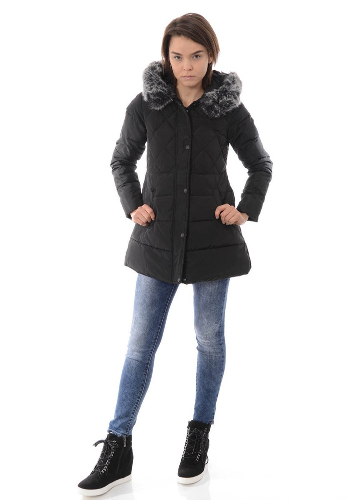 Damska Zimowa Kurtka Ortalionowa Czarna