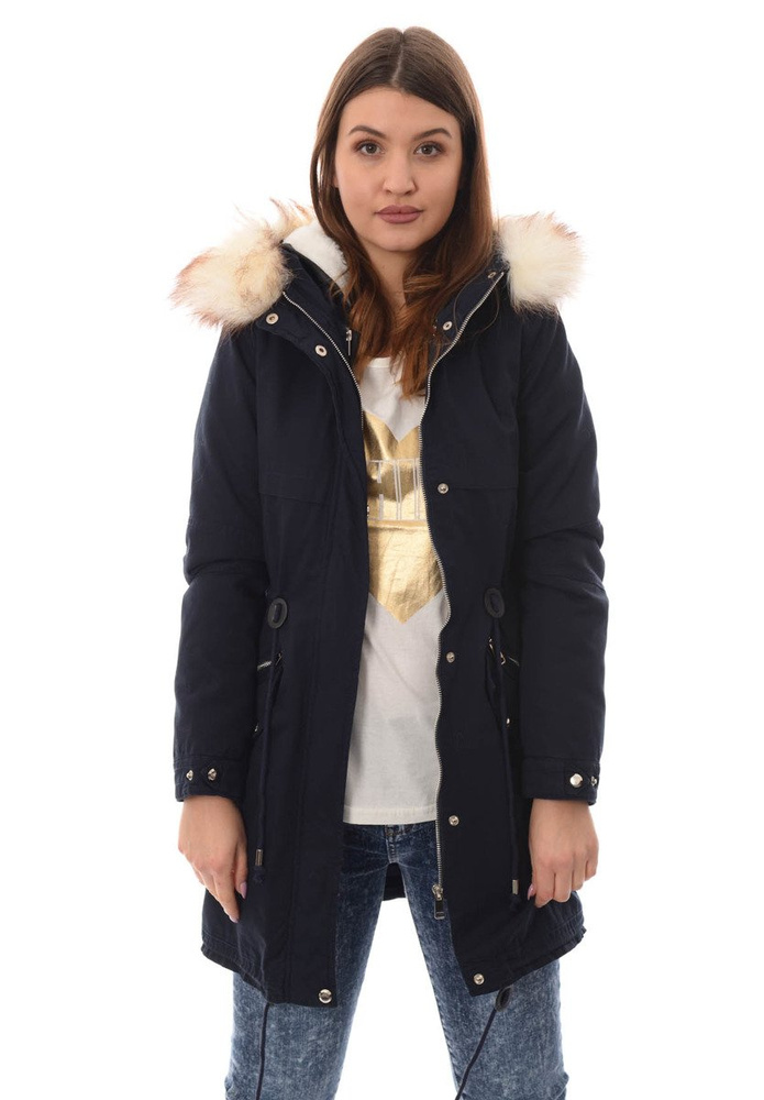 Damska Kurtka Parka Zimowa 2w1 Melka Granat