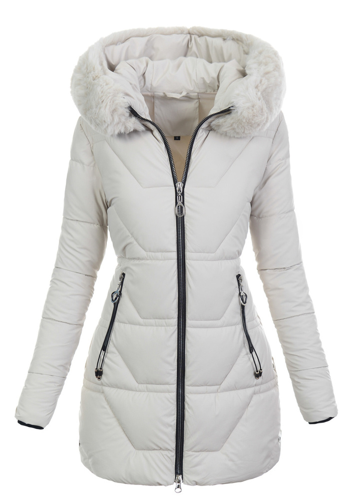 Damska Kurtka Zimowa Carmen Ecru