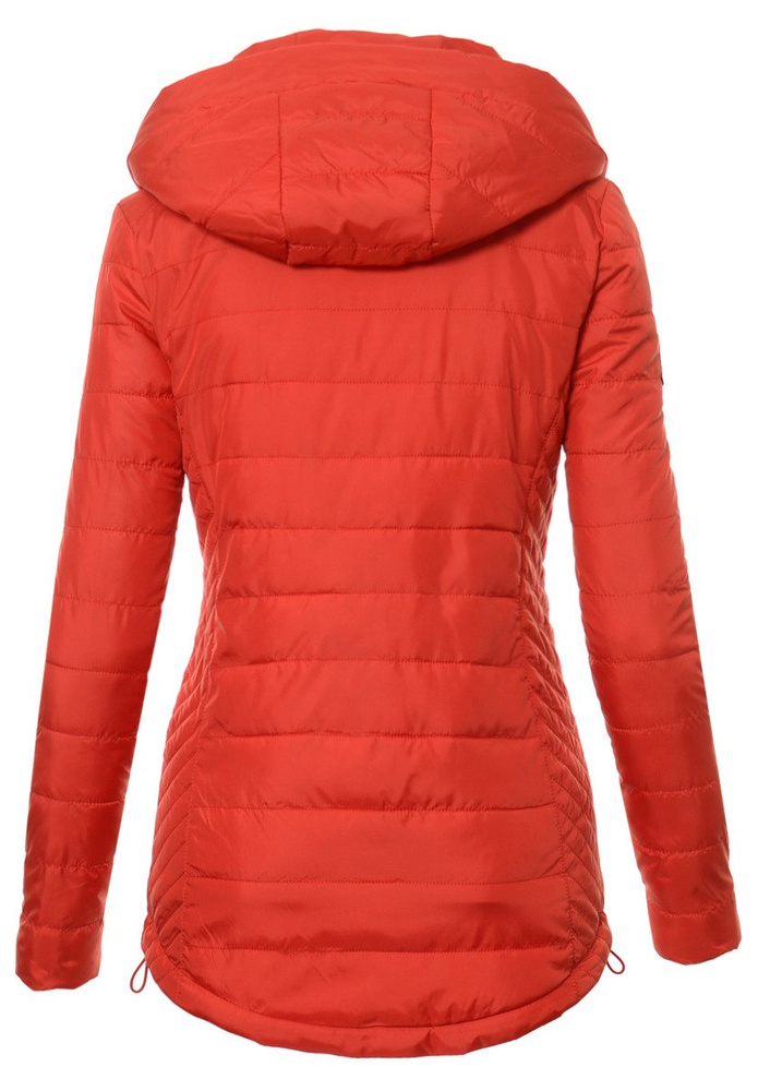 Damska Jesienna Wiosenna Kurtka Mery Czerwona