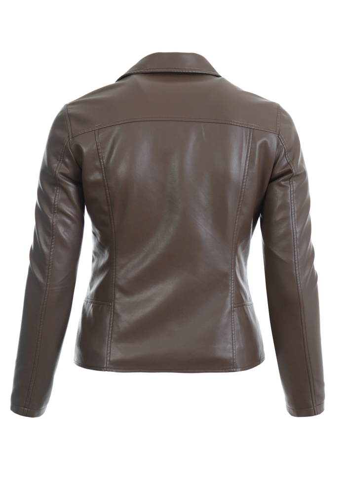 Damska Kurtka Ramoneska Blanka Brązowa