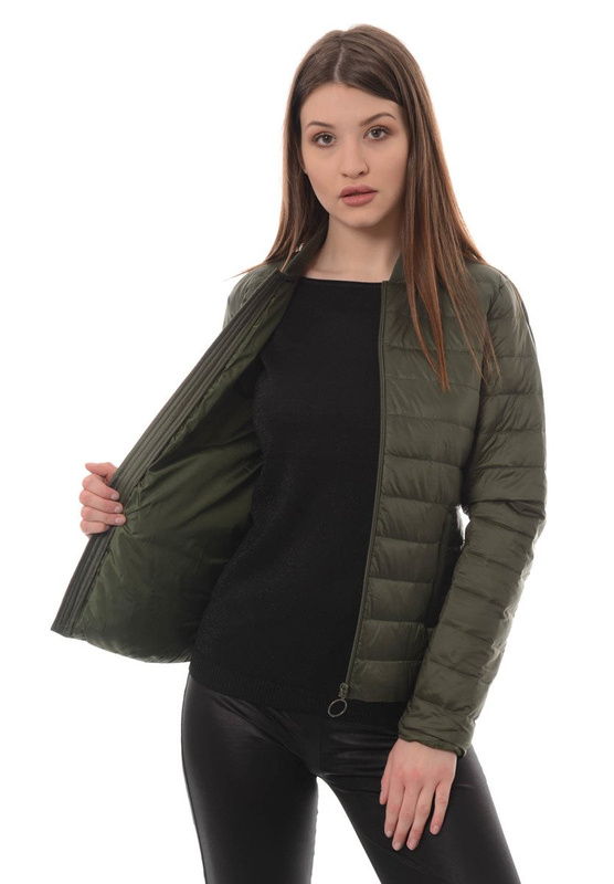 Damska Puchowa Wiosenna Kurtka Kornelia Zielona