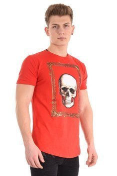 Męska Koszulka T-Shirt Nadruk Czerwona