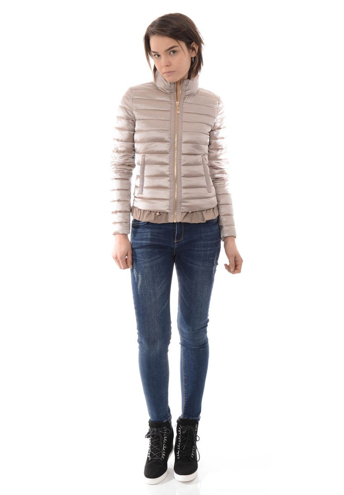 Damska Wiosenna Kurtka Beżowa