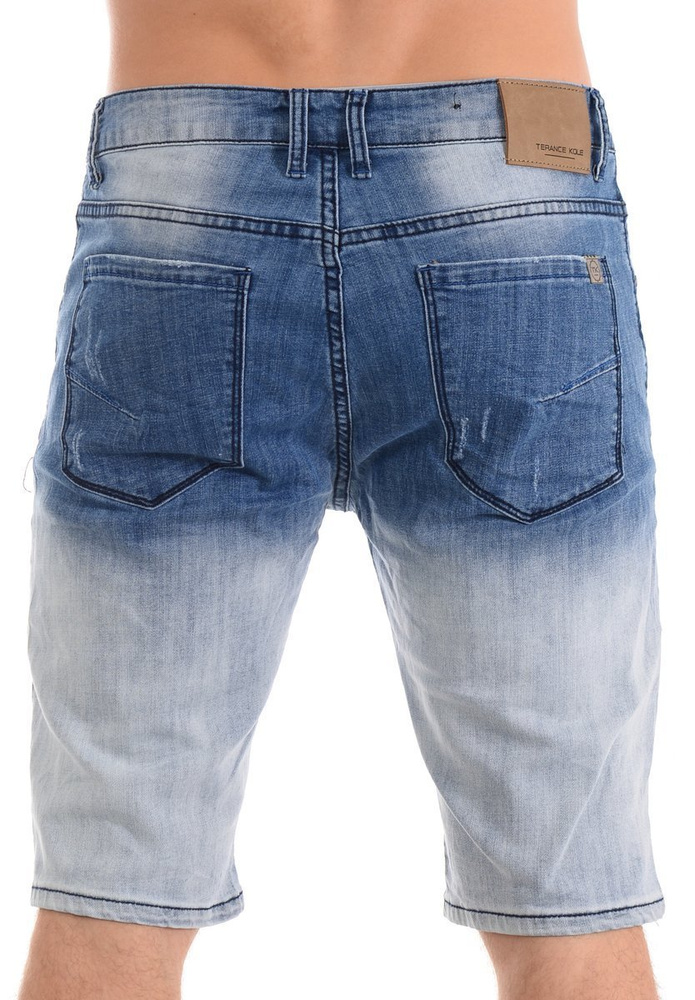 Męskie Spodenki Jeansowe Niebieskie