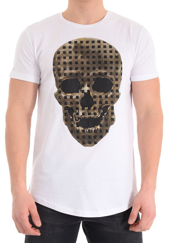 Męska Koszulka T-Shirt Nadruk Biały