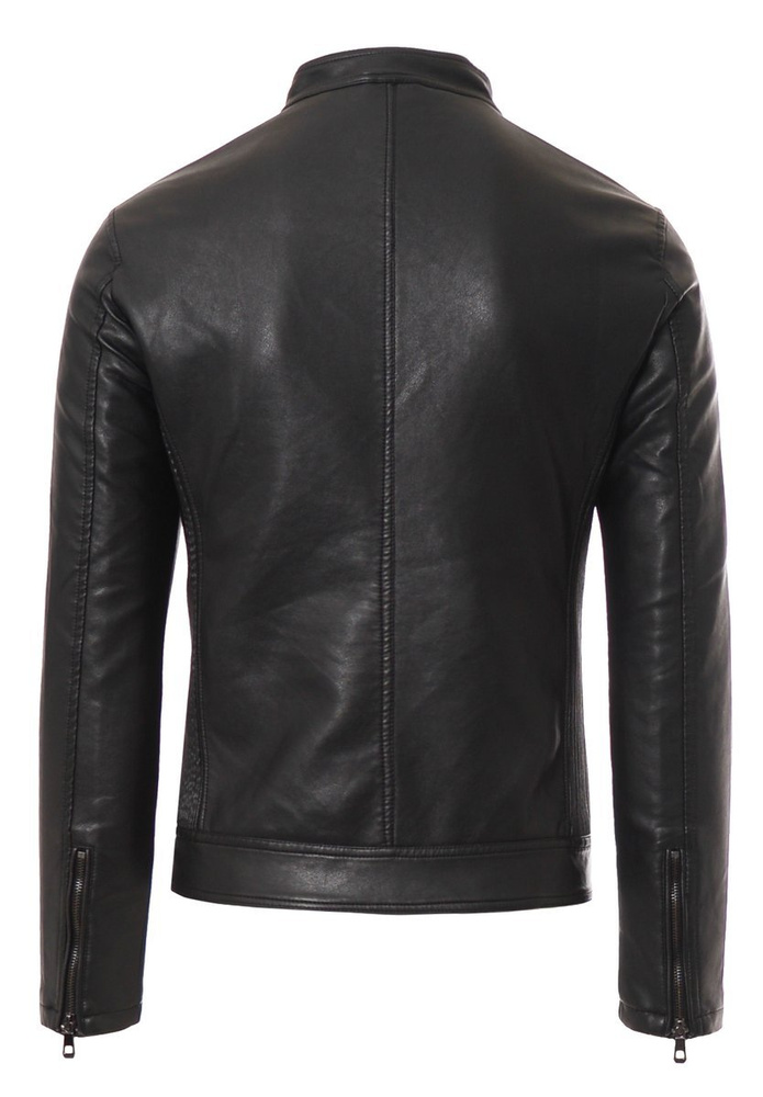 Męska Kurtka Skórzana Czarna