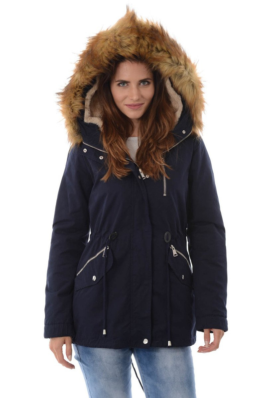 Damska Kurtka Parka Zimowa 2w1 Oktawia Granatowa