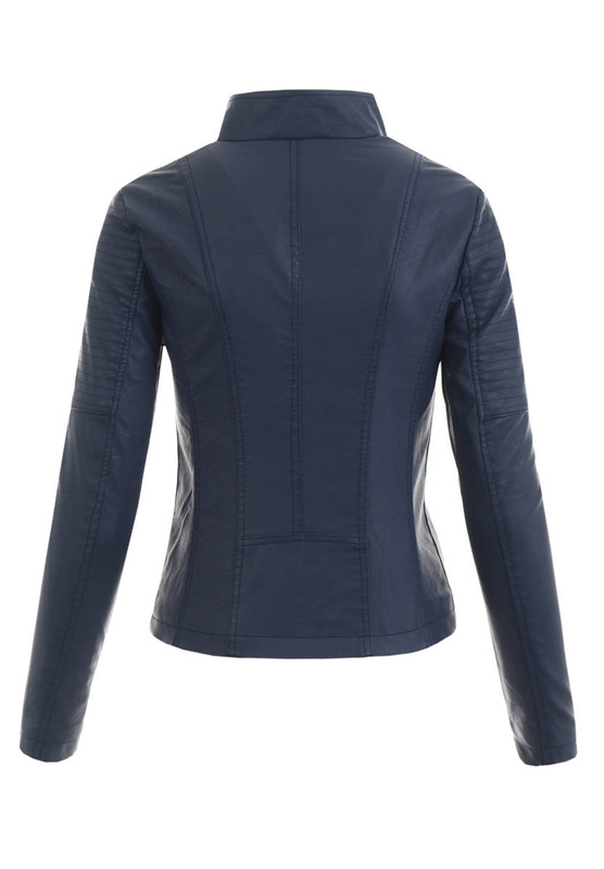 Damska Kurtka Ramoneska Ewa Granatowa