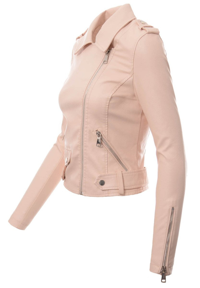 Rewelacyjna Damska Kurtka Ramoneska Jadwiga Różowa