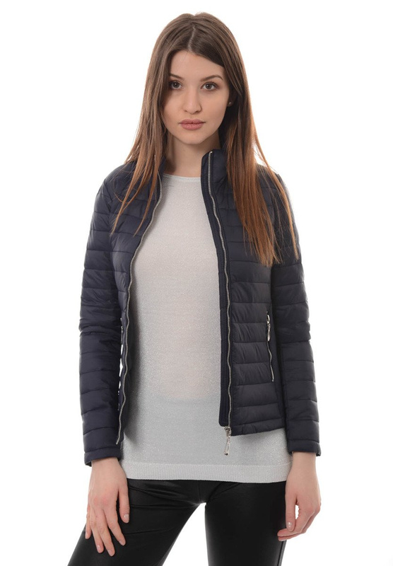 Damska Wiosenna Kurtka Granatowa