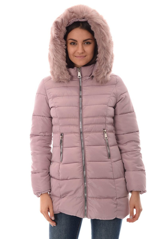Damska Zimowa Kurtka Ortalionowa Ilona Różowa