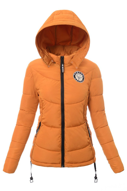 Damska Zimowa Kurtka Ortalionowa Pomarańczowa