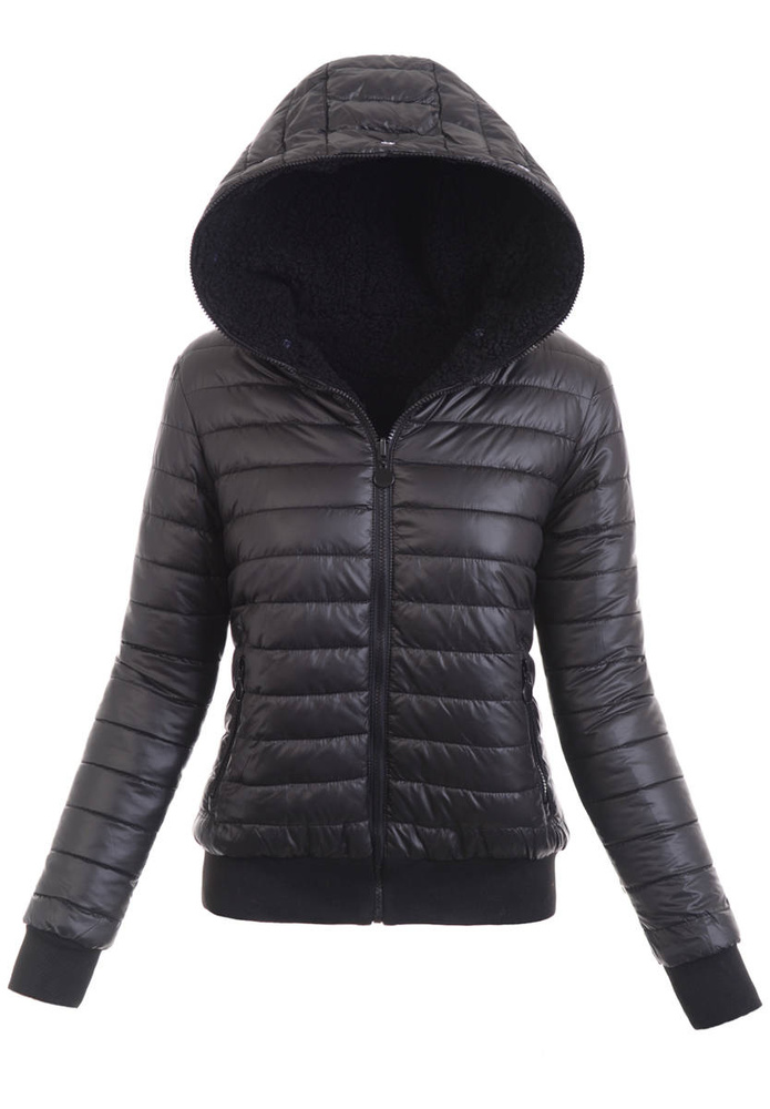 Damska Kurtka Zimowa Ortalionowa Faustyna Czarna