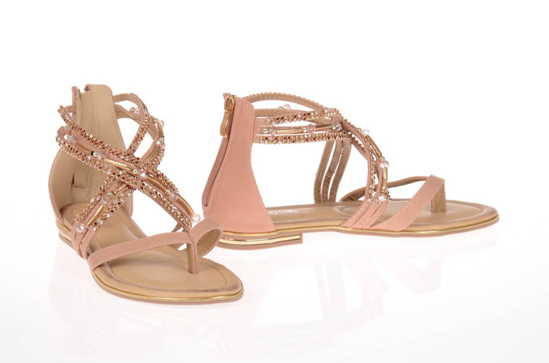 Sandały Gladiatorki Rzymianki Korale Róż
