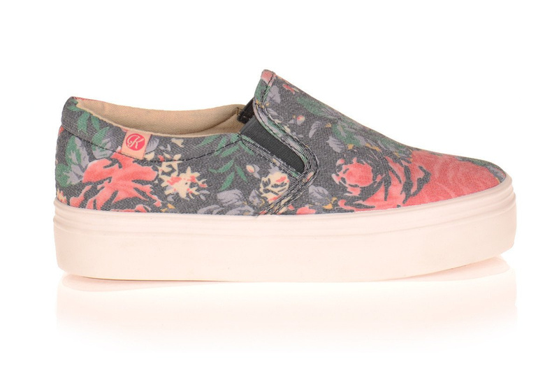 Trampki Slip On Kylie Platforma Kwieciste