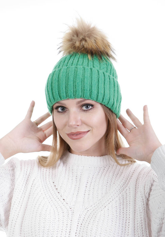 Damska Czapka Zielona