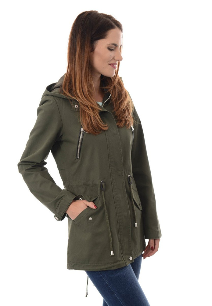 Damska Kurtka Parka Wiosenna Małgorzata Zielona