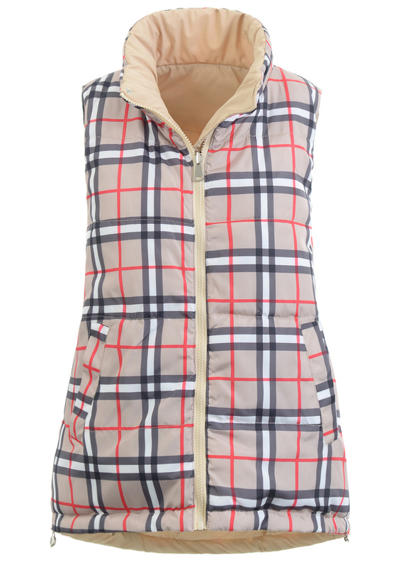 Damska Kamizelka Bezrękawnik Bianka Jasno Beżowy