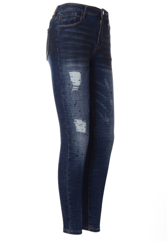 Damskie Spodnie Granatowe