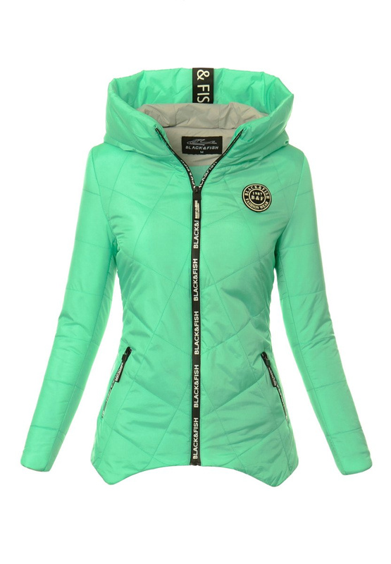 Damska Wiosenna Kurtka Zielona