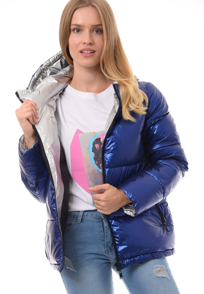 Damska Kurtka Ortalionowa Julka Granatowa