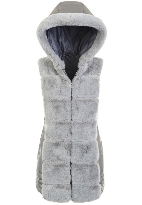 Damska Kamizelka Bezrękawnik Berta Grafitowy