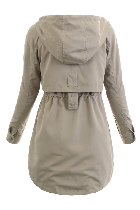 Damska Wiosenna Kurtka Carla Oliwkowa