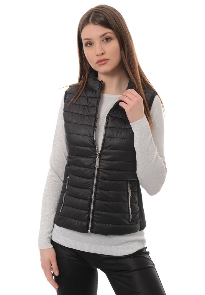 Damska Kamizelka Bezrękawnik Czarny