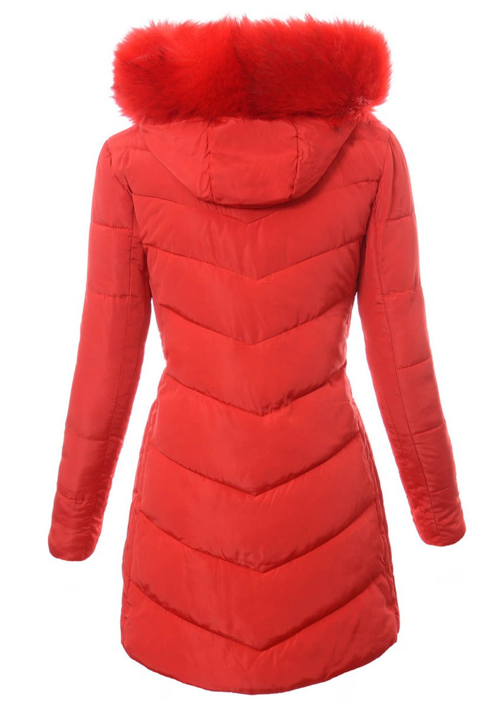 Damska Zimowa Kurtka Ortalionowa Czerwona