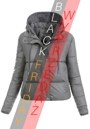 Damska Kurtka Pikowana Michaela Grafitowa