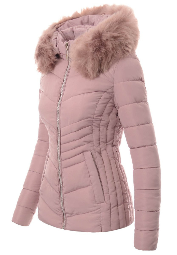 Damska Zimowa Kurtka Ortalionowa Różowa